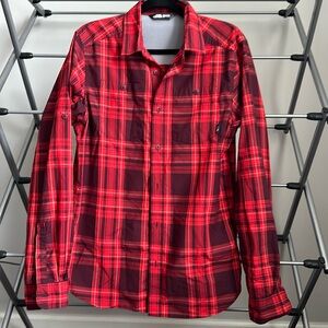 Men’s The North Face Plaid Button down size small